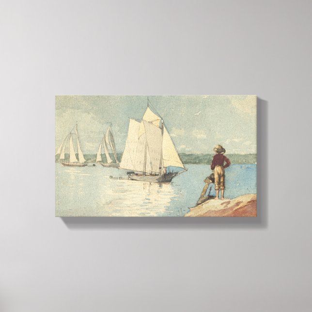 Vintag Winslow Homer Clear Sailing Leinwanddruck (Vorderseite)