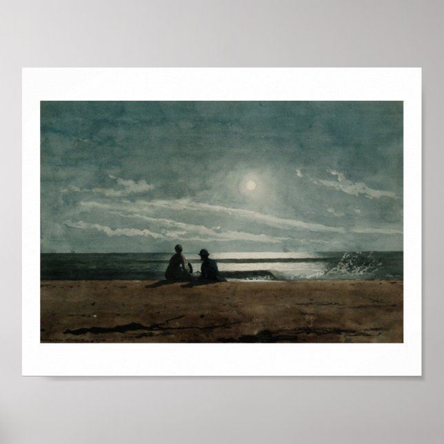 Vintag Winslow Homer Moonlight Poster (Vorne)