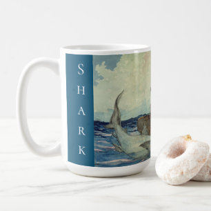 Vintag Winslow Homer Wasserfarbe Haifischfang Kaffeetasse