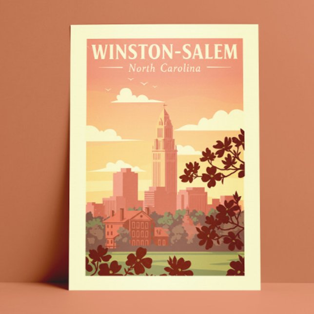 Vintag Winston-Salem North Carolina Postkarte (Von Creator hochgeladen)