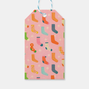 Vintag Winter Geometric Socks Star Geschenkanhänger