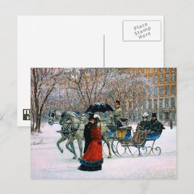 Vintag Winter Pariser Weihnachten (Vorne/Hinten)