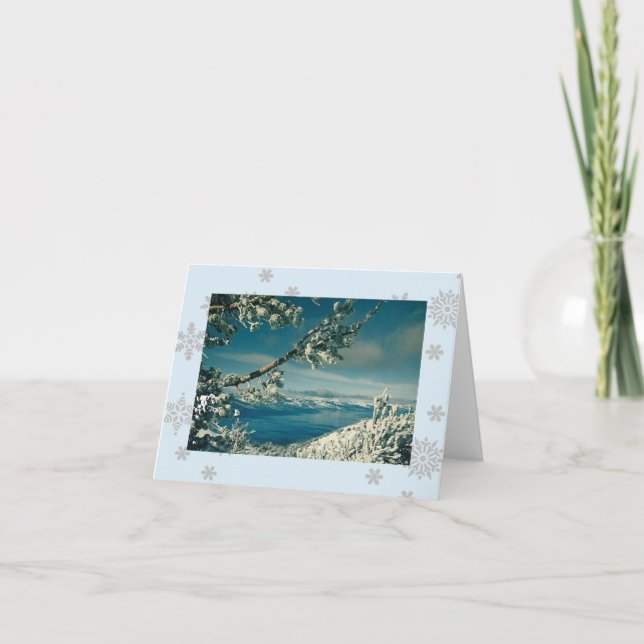 Vintag Winter Wonderland Weihnachtskarte Feiertagskarte (Vorderseite)