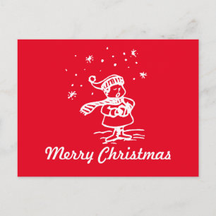 Vintag Winter Wonderland Weihnachtslied Feiertagspostkarte