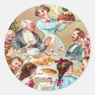 Vintag Wir wünschen Ihnen allen einen schönen Weih Runder Aufkleber