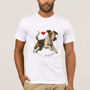 Vintag Wire Fox Terrier Portrait T - Shirt