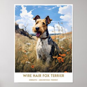 Vintag Wire Hair Fox Terrier Poster