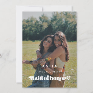 Vintag Wirst du mein Foto in der Trauzeugin sein Einladung