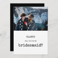 Vintag Wirst du meine Bridesmaid-Fotokarte sein?