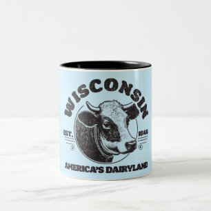 Vintag Wisconsin Zweifarbige Tasse
