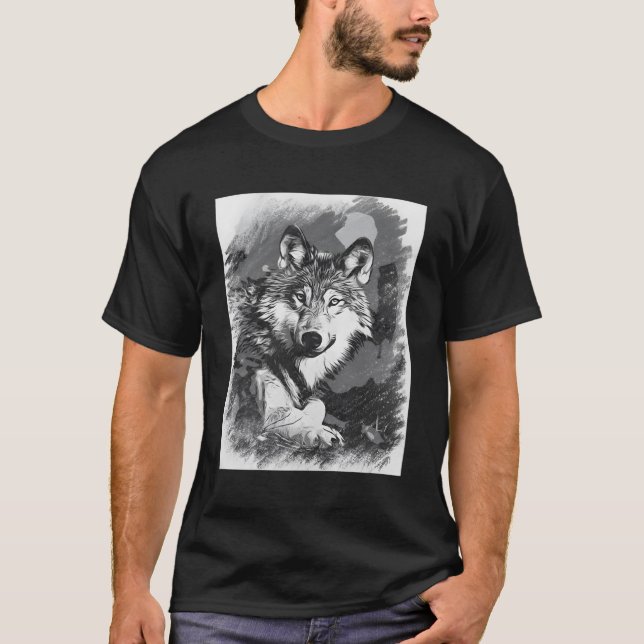 Vintag Wolf T-Shirt (Vorderseite)