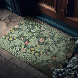 Vintag Woodland William Morris Green Fußmatte