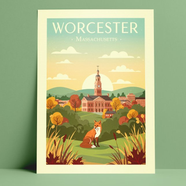 Vintag Worcester Massachusetts Postkarte (Von Creator hochgeladen)