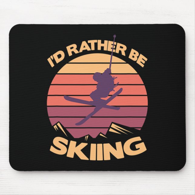 Vintag würde ich lieber Freestyle Snowboardin Ski  Mousepad (Vorne)