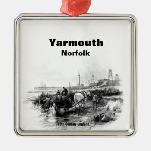 Vintag Yarmouth Norfolk England Ornament Aus Metall