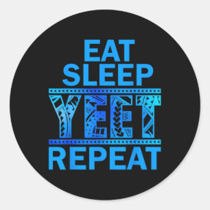 Vintag Yeet Apparel Mens Funny Sprichwort essen Sl Runder Aufkleber