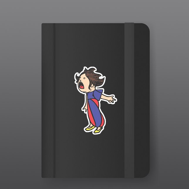 Vintag Yelling Kid Aufkleber (Von Creator hochgeladen)