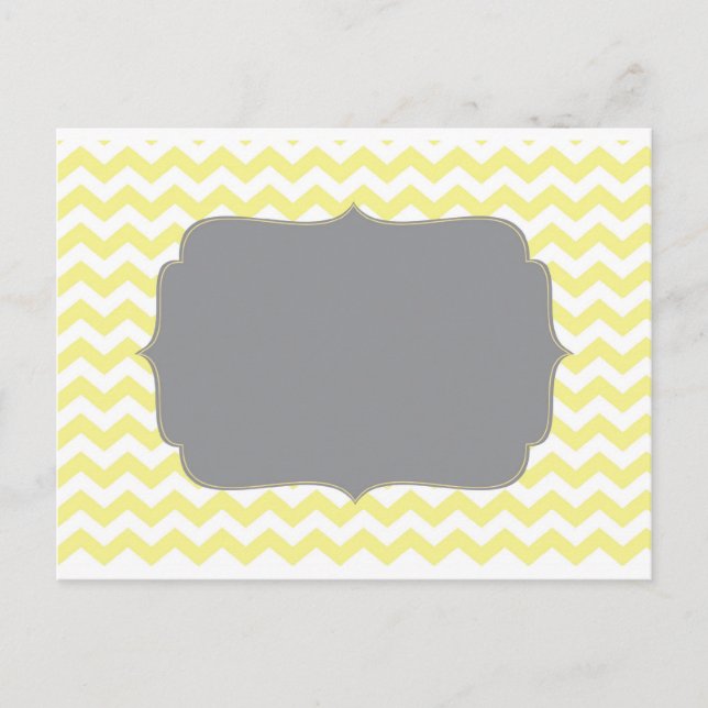 Vintag Yellow Cheveron Postkarte (Vorderseite)