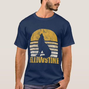 Vintag Yellowstone Nationalpark Wolf Retro T-Shirt