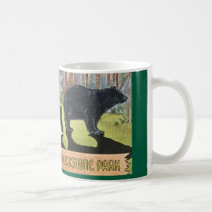 Vintag Yellowstone Park Bears Postkarte Kaffeetasse