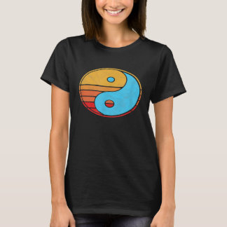 Vintag Yin Yang 80er Minimalistisch Sun Surf Vibe T-Shirt