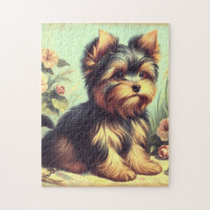 Vintag Yorkshire Terrier Painting Puzzle