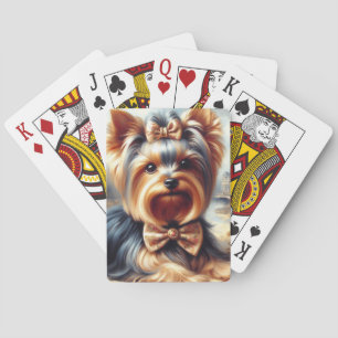 Vintag Yorkshire Terrier Painting Spielkarten