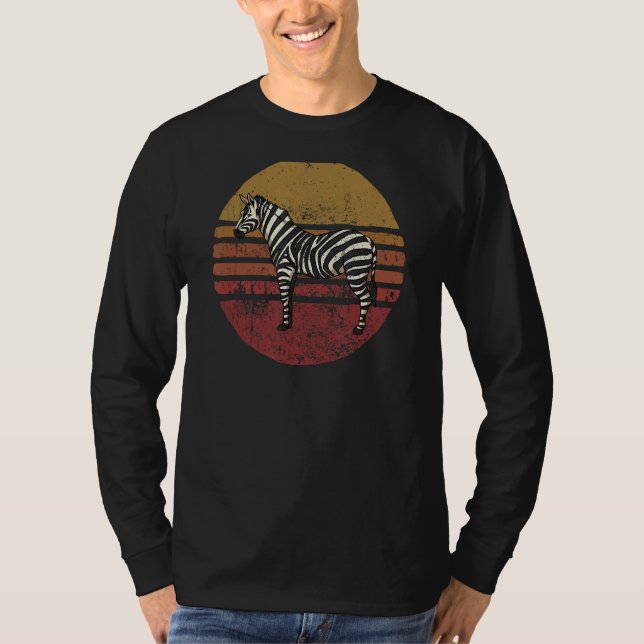 Vintag Zebra Retro Style Zebra T-Shirt (Vorderseite)
