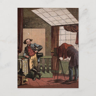 Vintag Zeichnend: Antiquitätenfotograf Postkarte