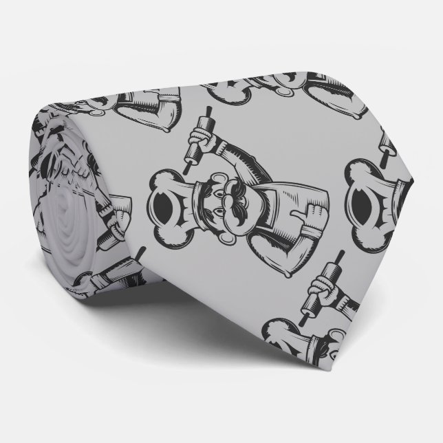 Vintag Zeichnend Koch Baker Cook Krawatte (Gerollt)