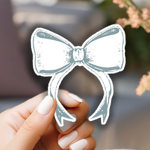 Vintag zeitlose Blumenblauer Babydusche Aufkleber