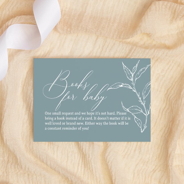 Vintag zeitlose Blumenbücher für Babydusche Mitteilungskarte (Von Creator hochgeladen)