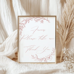 Vintag zeitlose Blumenpinke Kinderdusche Favoriten Poster