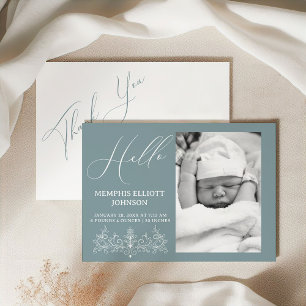 Vintag zeitlose Blumenschmuckankündigung Einladung