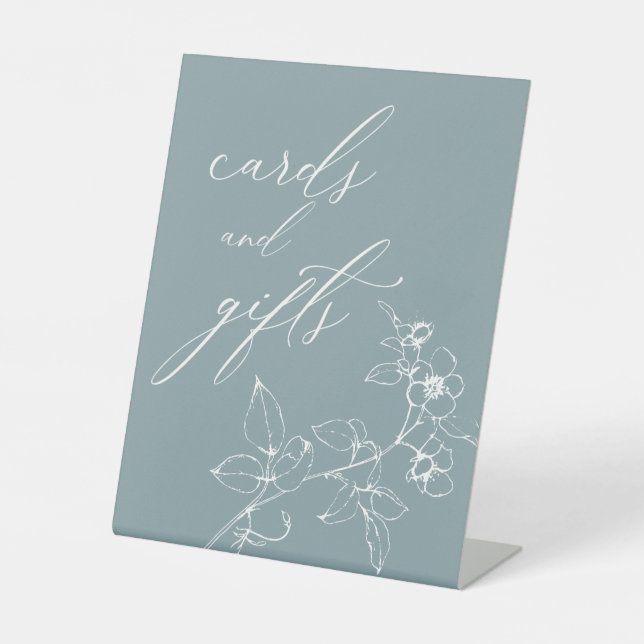 Vintag zeitlose Blumenzwiebelduschkarten Sockelschild (Vorderseite)