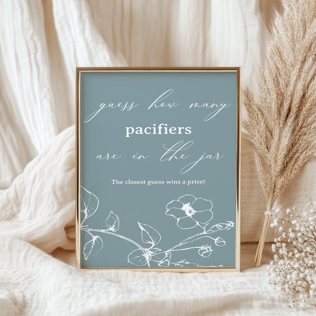 Vintag zeitloses Blumenbaby Dusche Guess Game Poster (Von Creator hochgeladen)