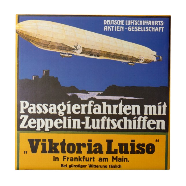 Vintag Zeppelin Viktoria Luise Fliese (Vorderseite)