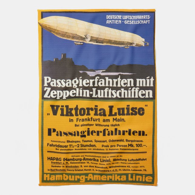 Vintag Zeppelin Viktoria Luise Handtuch (Vertikal)