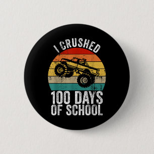 Vintag zerbrach ich 100 Tage Schulmonster Button