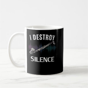 Vintag zerstöre ich Silence Bass Clarinet Funny Or Kaffeetasse