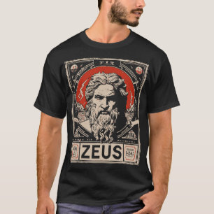 Vintag Zeus Portrait   Griechische Weisheit Gottes T-Shirt