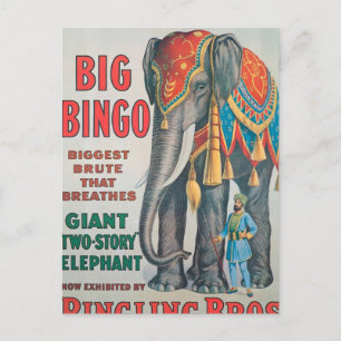 Vintag: Zirkus Barnum & Bailey - Postkarte