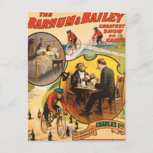 Vintag: Zirkus Barnum & Bailey - Postkarte