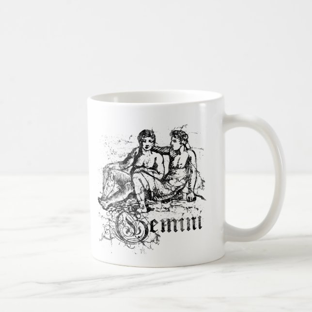 Vintag Zodiac Gemini Kaffeetasse (Rechts)