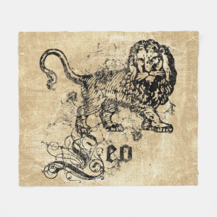 Vintag Zodiac Leo Fleecedecke