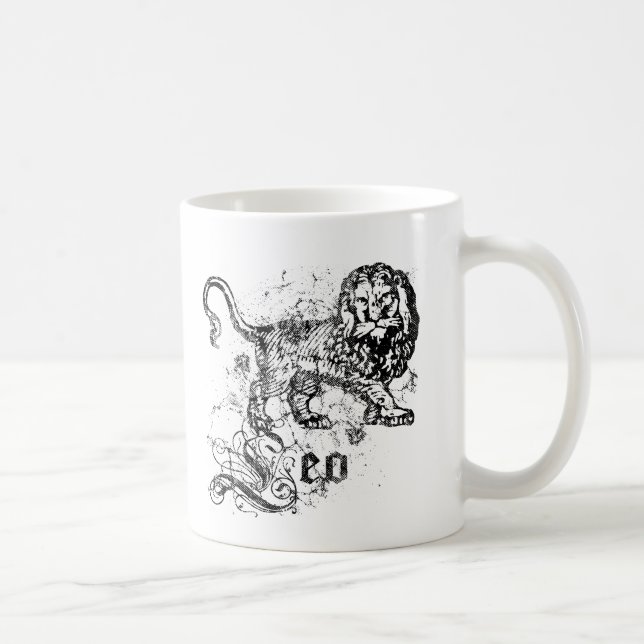 Vintag Zodiac Leo Kaffeetasse (Rechts)