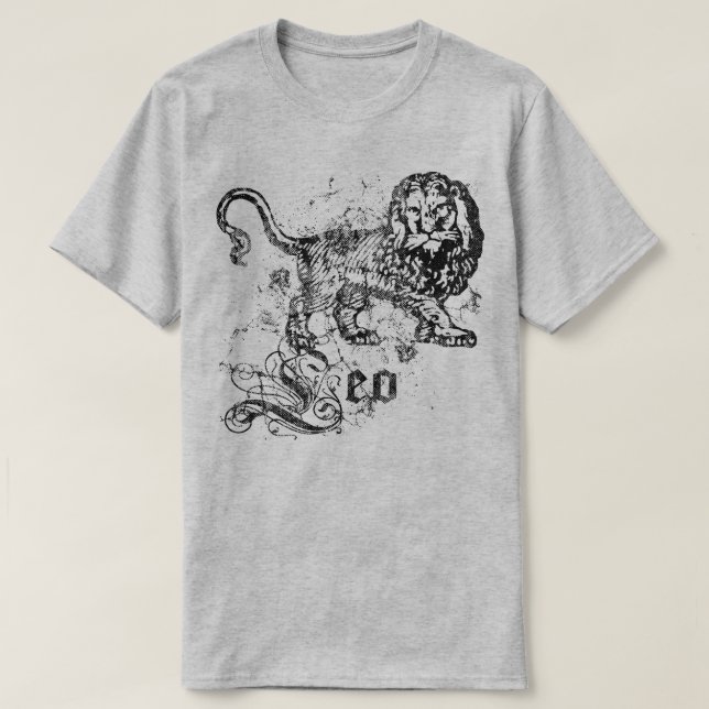 Vintag Zodiac Leo T-Shirt (Design vorne)