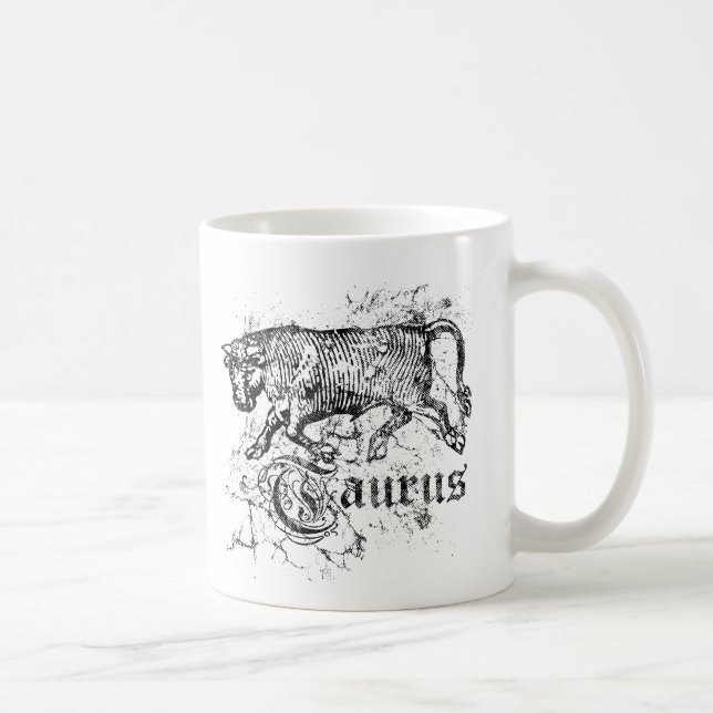 Vintag Zodiac Taurus Kaffeetasse (Rechts)