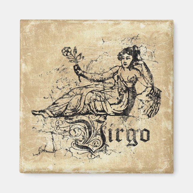 Vintag Zodiac Virgo Magnet (Vorne)