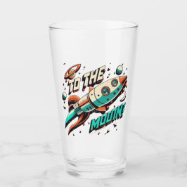 Vintag zum Mondraketenschiff Glas